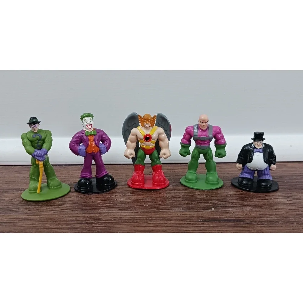 Lot of 5 DC Comics Mini Figures Joker Lex Luthor Riddler Penguin Hawkman